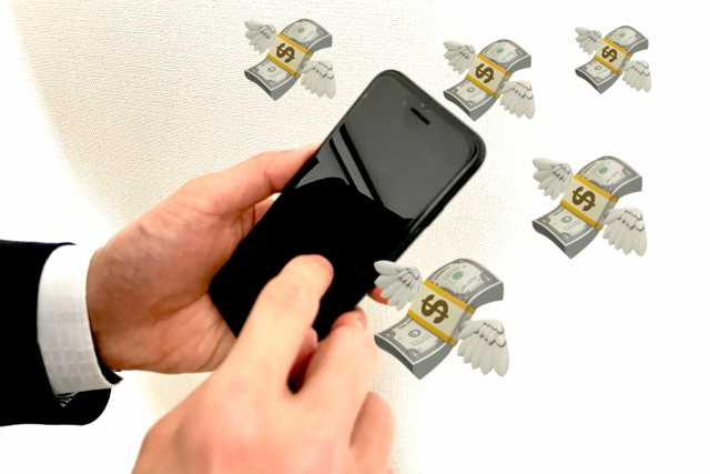 ウエル活で必要以上に買い物をしてしまい、無駄遣いでお金が出ていくリスクのイメージ。